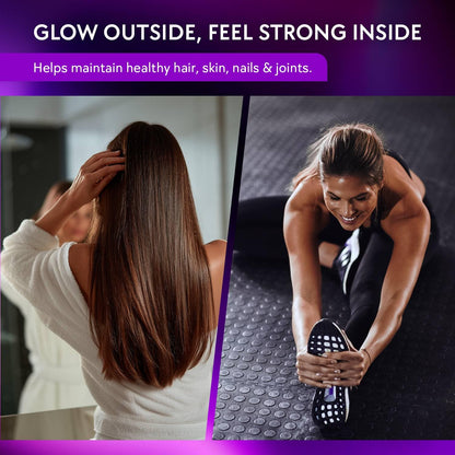 YOLOBALANCE Biotin Gummies 10000mcg for Hair Growth Support - Sugar Free Multi Collagen with Keratin, Silica & Hyaluronic Acid - Pectin Based, - PrimeBioHealth - canada supplements