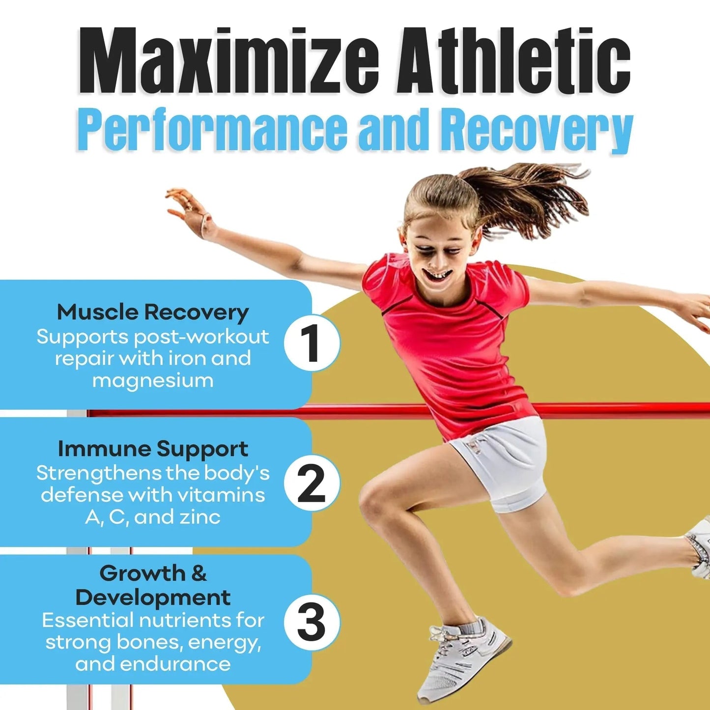 Youth Athletic Gummies – Kids Multivitamin Gummies with Essential Nutrients, Immune & Energy Support, Vegan & Gelatin-Free - PrimeBioHealth - canada supplements