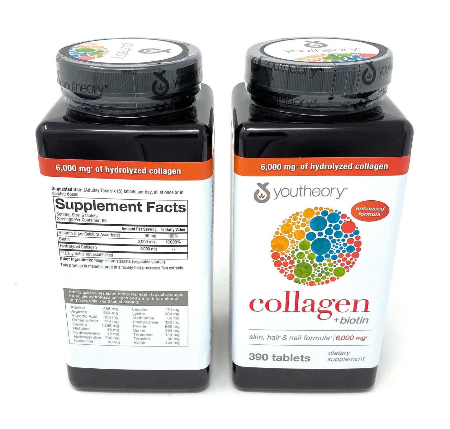 Youtheory Collagen Advanced Formula Tablets - 390 ct (2-Pack for 780 Ct) - PrimeBioHealth - canada supplements