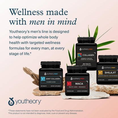 Youtheory Men’s Collagen - 5,000 mg Hydrolyzed Collagen Peptides - with Amino Acids, Vitamin C, & Natural Ingredients - Supports Joint, Muscle, Hair & Nail Health - PrimeBioHealth - canada supplements