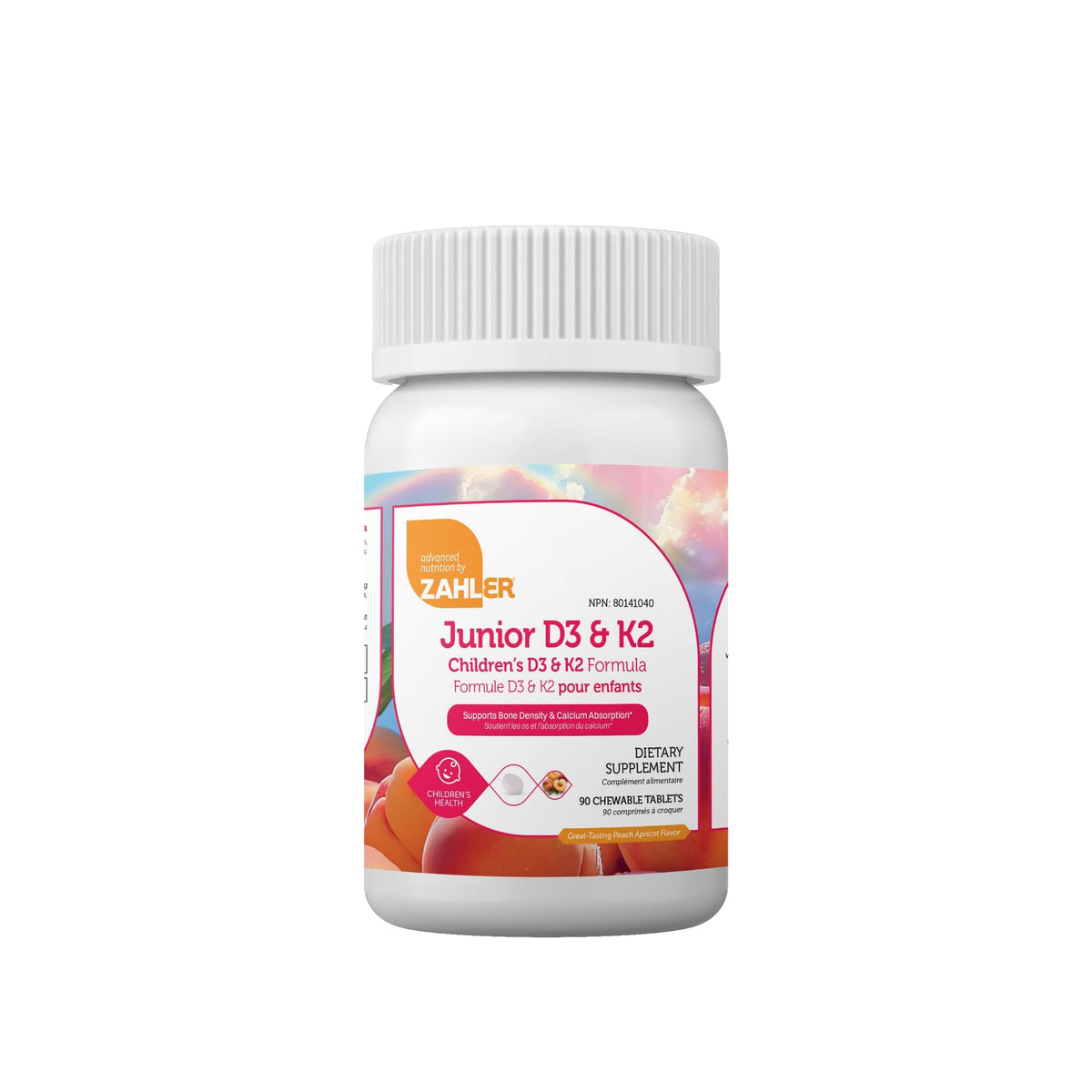 Zahler - Junior Vitamin D3 + K2 Chewable Tablets for Kids| Vitamin D for Kids 2000 IU | Delicious Vitamin D K2 Chews to Support Healthy Bones & Teeth - PrimeBioHealth - canada supplements