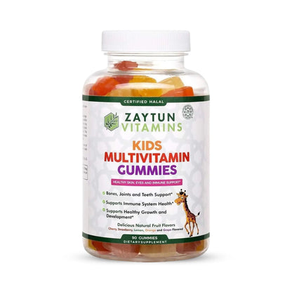 Zaytun Halal Vitamins for Kids Multivitamin Gummies, Naturally Sourced Vitamin A, C, D, E, B6, B12, Biotin - Vegetarian, No Gelatin - PrimeBioHealth - canada supplements