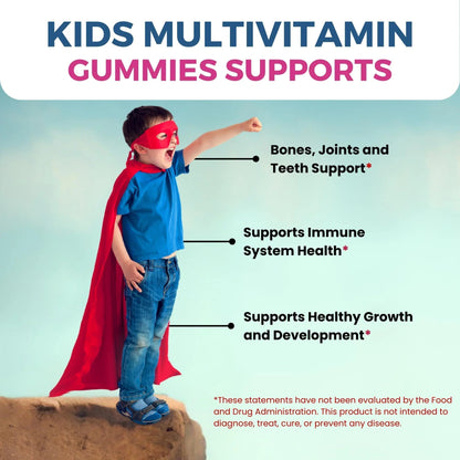 Zaytun Halal Vitamins for Kids Multivitamin Gummies, Naturally Sourced Vitamin A, C, D, E, B6, B12, Biotin - Vegetarian, No Gelatin - PrimeBioHealth - canada supplements