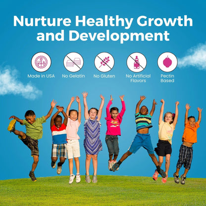 Zaytun Halal Vitamins for Kids Multivitamin Gummies, Naturally Sourced Vitamin A, C, D, E, B6, B12, Biotin - Vegetarian, No Gelatin - PrimeBioHealth - canada supplements