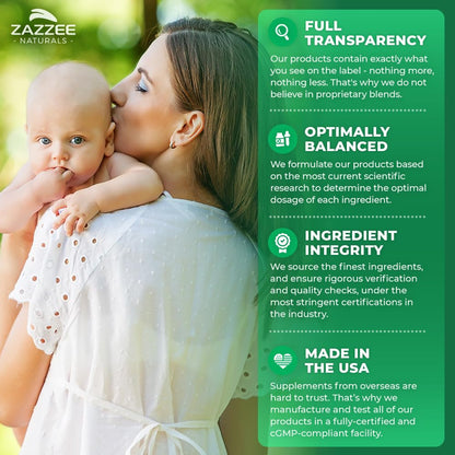 Zazzee Myo-Inositol Capsules, 2000 mg per Serving, 120 Vegan Capsules, Ideal Dosage for 40:1 Ratio, Certified Kosher, Hormone Balance & Healthy Ovarian - PrimeBioHealth - canada supplements
