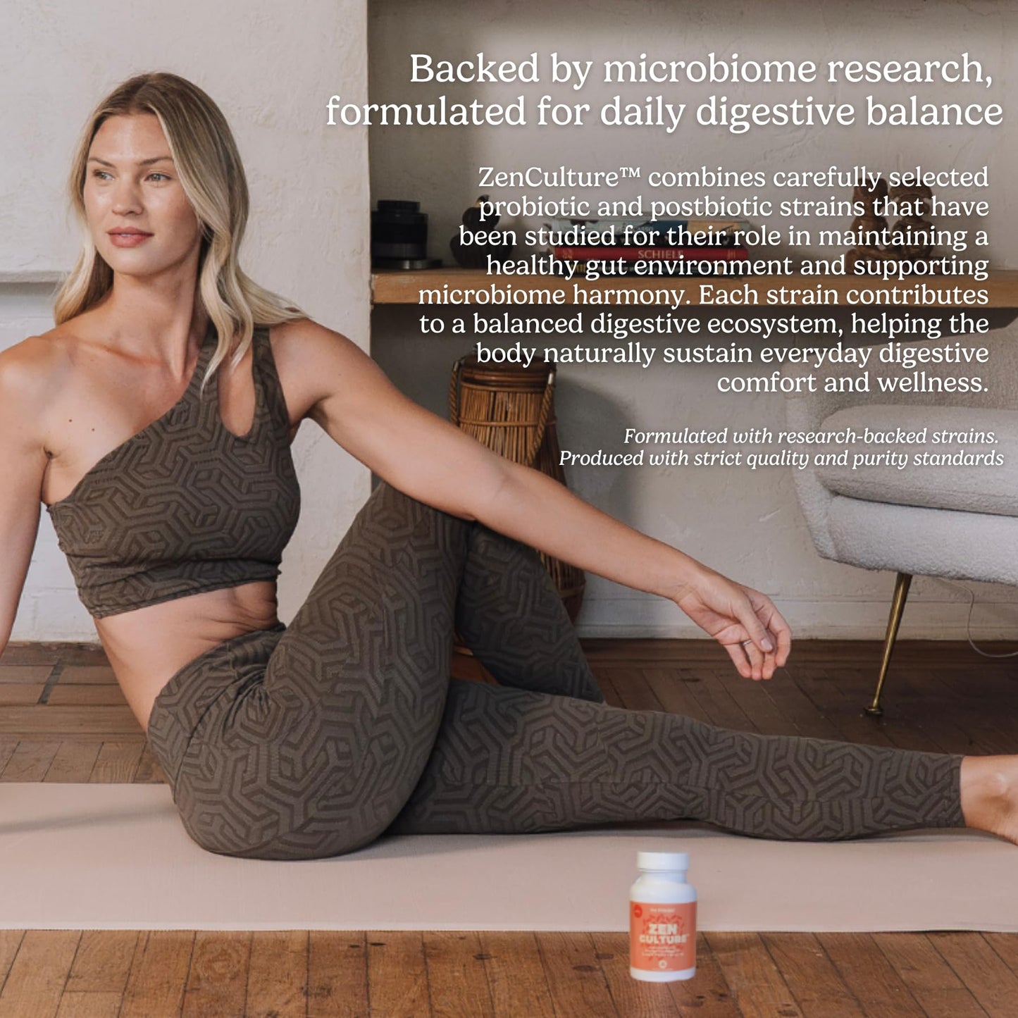 Zen Principle Zenculture™ – 4-in-1 Synbiotic Supplement (Probiotic + Prebiotic + Postbiotic + Digestive Enzymes) with CoreBiome®. Anti Bloating - PrimeBioHealth - canada supplements