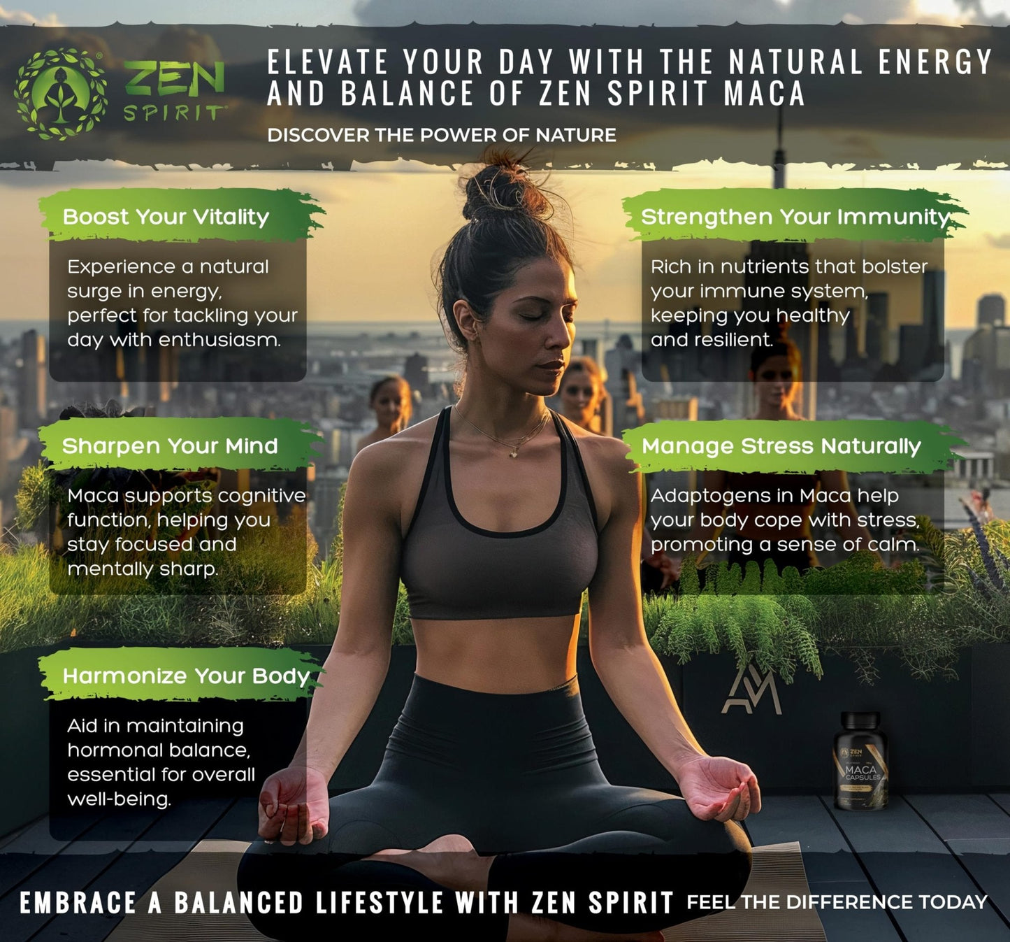 Zen Spirit Maca Root Powder Organic - Peruvian Root Premium Grade Superfood (Raw) - USDA & Vegan Certified - 1 Bag (8oz) - PrimeBioHealth - canada supplements