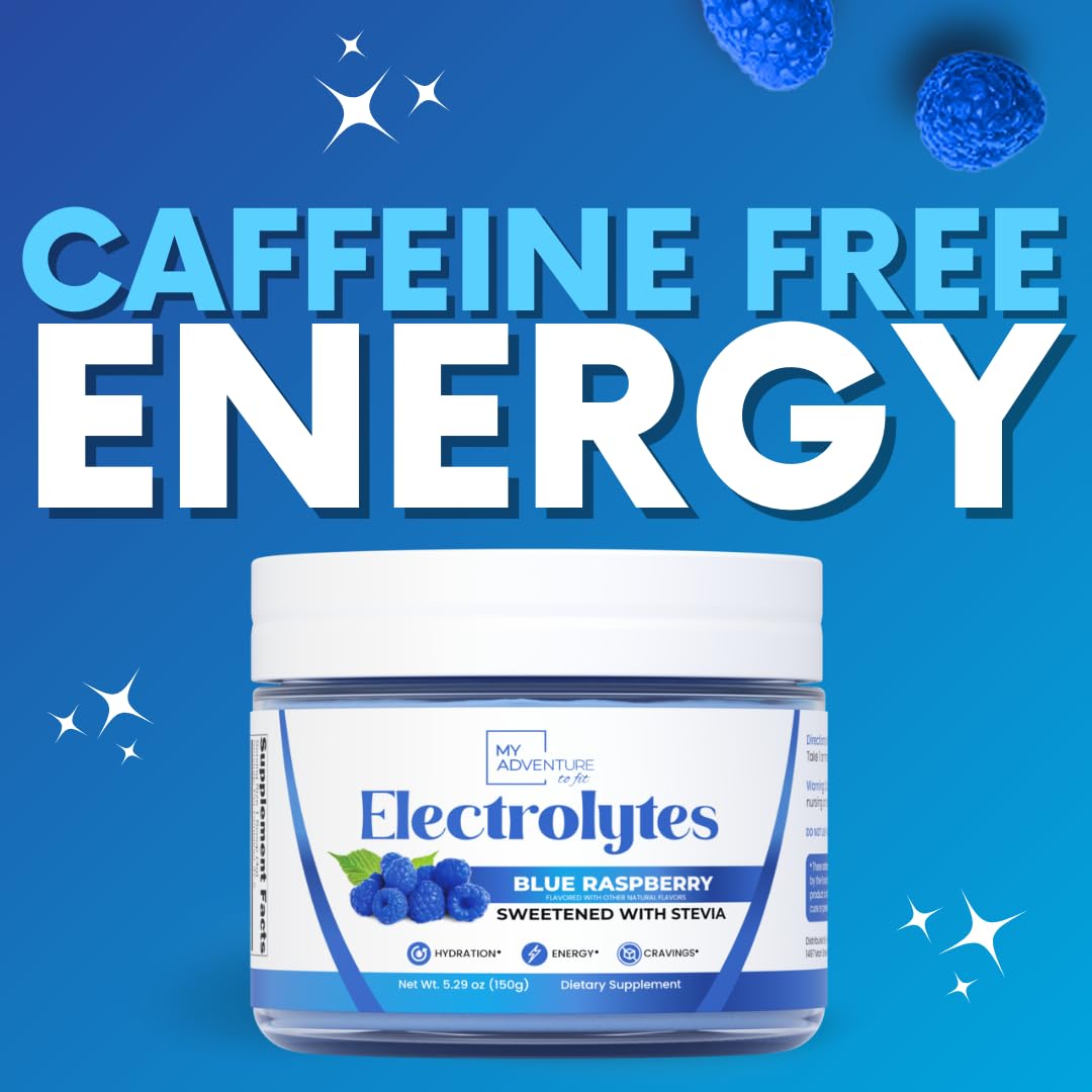 Zero Sugar - Blue Raspberry Electrolytes Powder - Refreshing Hydration - Caffeine Free Energy - All Natural Ingredients - Vegan, Keto and Paleo - Sugar Free Electrolyte Powder Drink Mix - 37 Servings - PrimeBioHealth - canada supplements