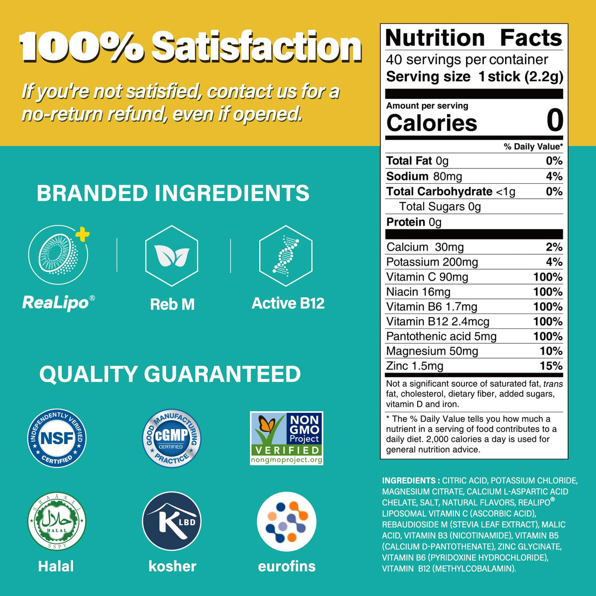 ZestLytes 40 Sticks Low Sodium Sugar Free & 0 Calorie Electrolyte Hydration Packets, Lightly Sweet Electrolyte Powder Drink Mix, Liquid Daily IV Flavors | Lemon Orange Peach Grapefruit - PrimeBioHealth - canada supplements