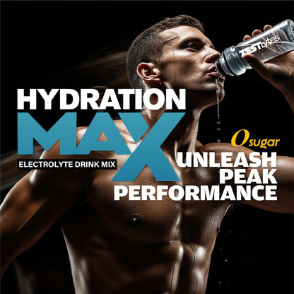 ZestLytes 40 Sticks Sport Hydration Sugar Free Electrolyte Packets, High Sodium Low Calorie Electrolyte Powder Drink Mix, Liquid Daily IV Flavors - PrimeBioHealth - canada supplements