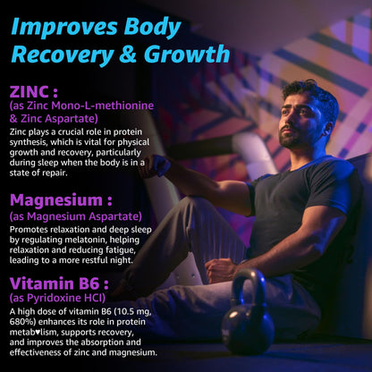 Zinc and Magnesium Supplement, Zinc Magnesium Aspartate Post Workout Gummies for Men Women, with Vitamin B6, B12, D3, Turmeric for Nighttime Recovery, Reduce Fatigue, Boost Immunity & Sleep, 120 Count - PrimeBioHealth - canada supplements