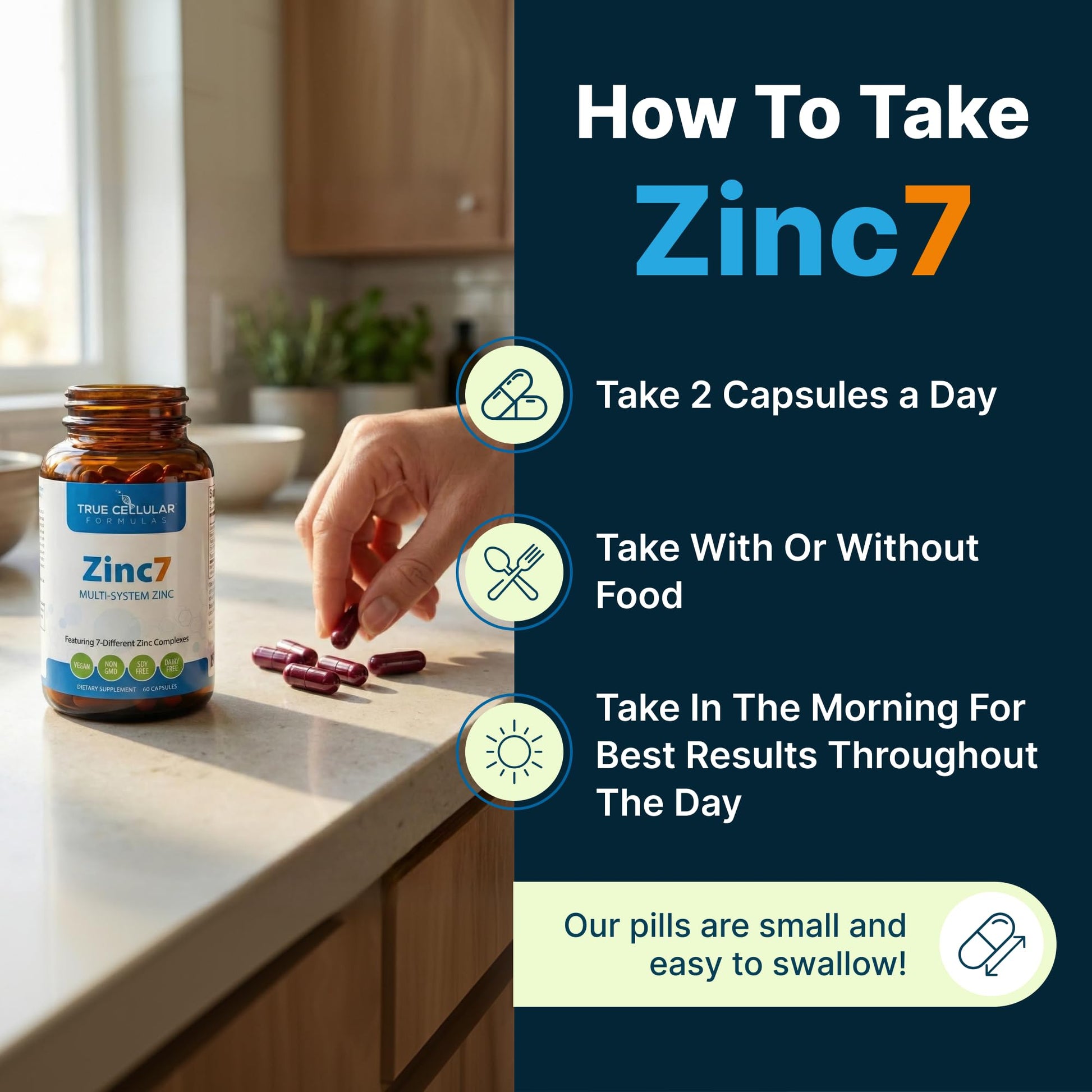 Zinc7: 7-in-1 Zinc Complex 50mg - Maximum Absorption for Immune Defense, Deep Sleep & All-Day Energy | Hormone Balance, Mental Focus - PrimeBioHealth - canada supplements