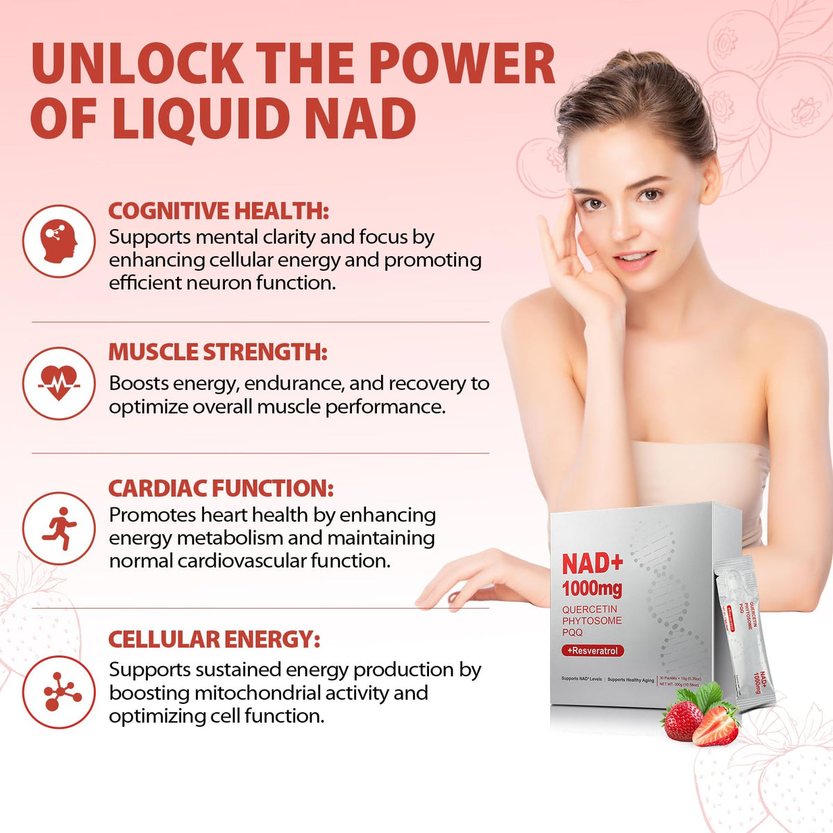 ZOROAHER 1000mg High-Potency NAD+ Liquid Supplement, Quercetin Phytosome & Resveratrol with PQQ, Boosts Cellular Energy - PrimeBioHealth - canada supplements