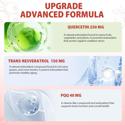 ZOROAHER 1000mg High-Potency NAD+ Liquid Supplement, Quercetin Phytosome & Resveratrol with PQQ, Boosts Cellular Energy - PrimeBioHealth - canada supplements